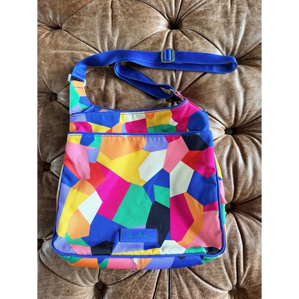 Vera Bradley Pop Art Crossbody Bag Multicolor Geometric Y2K Adjustable Strap